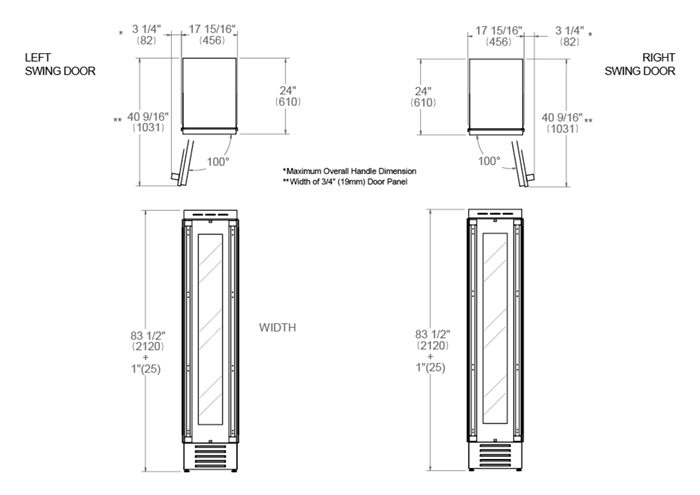 18 Built-in Wine Cellar Column | Bertazzoni